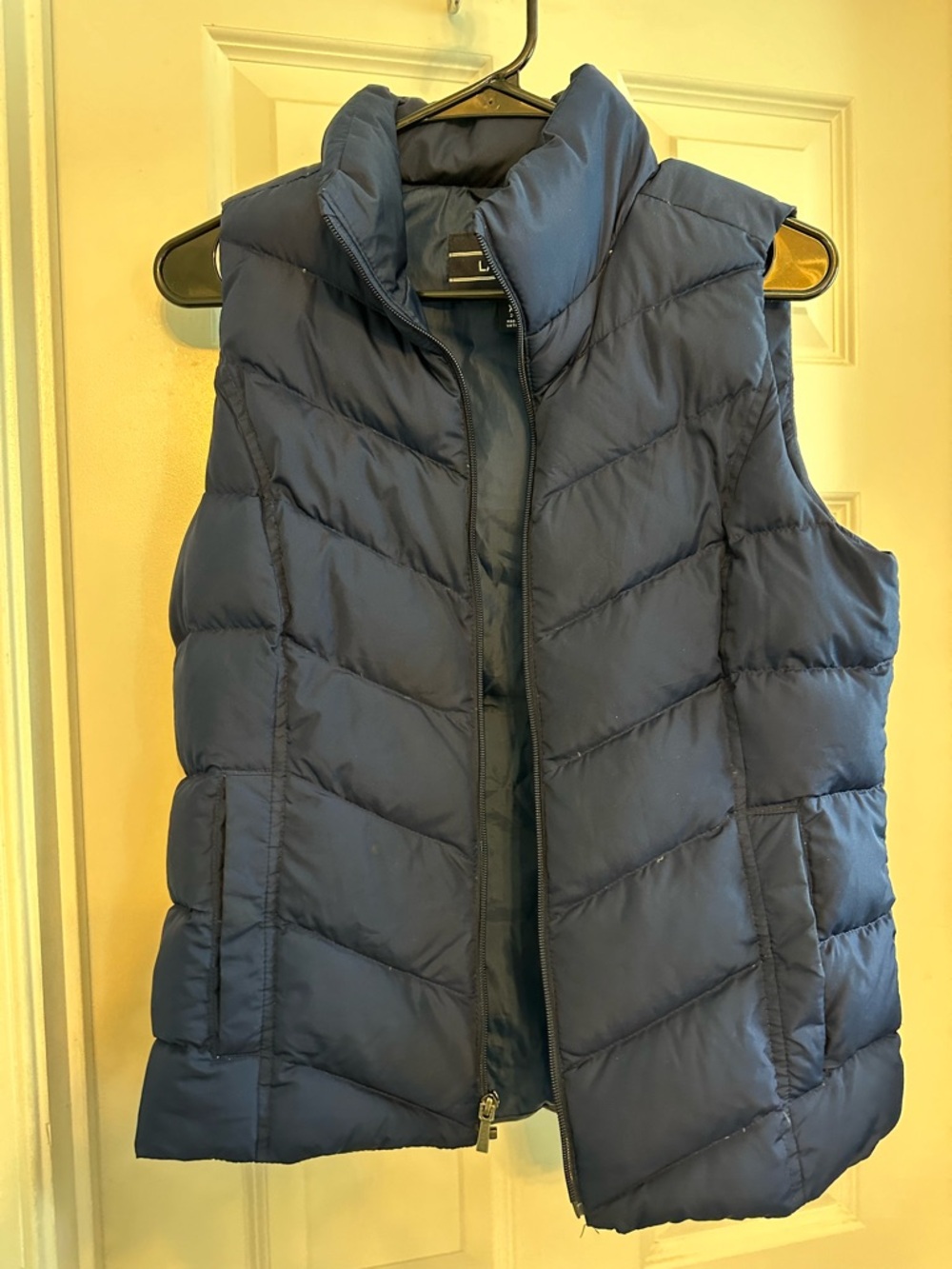 Lands' End Navy Quilted Vest - XS